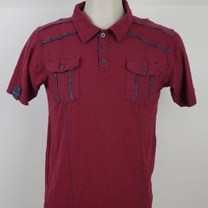 Broken Threads Shirt size XL Red Polo Short Sleeve